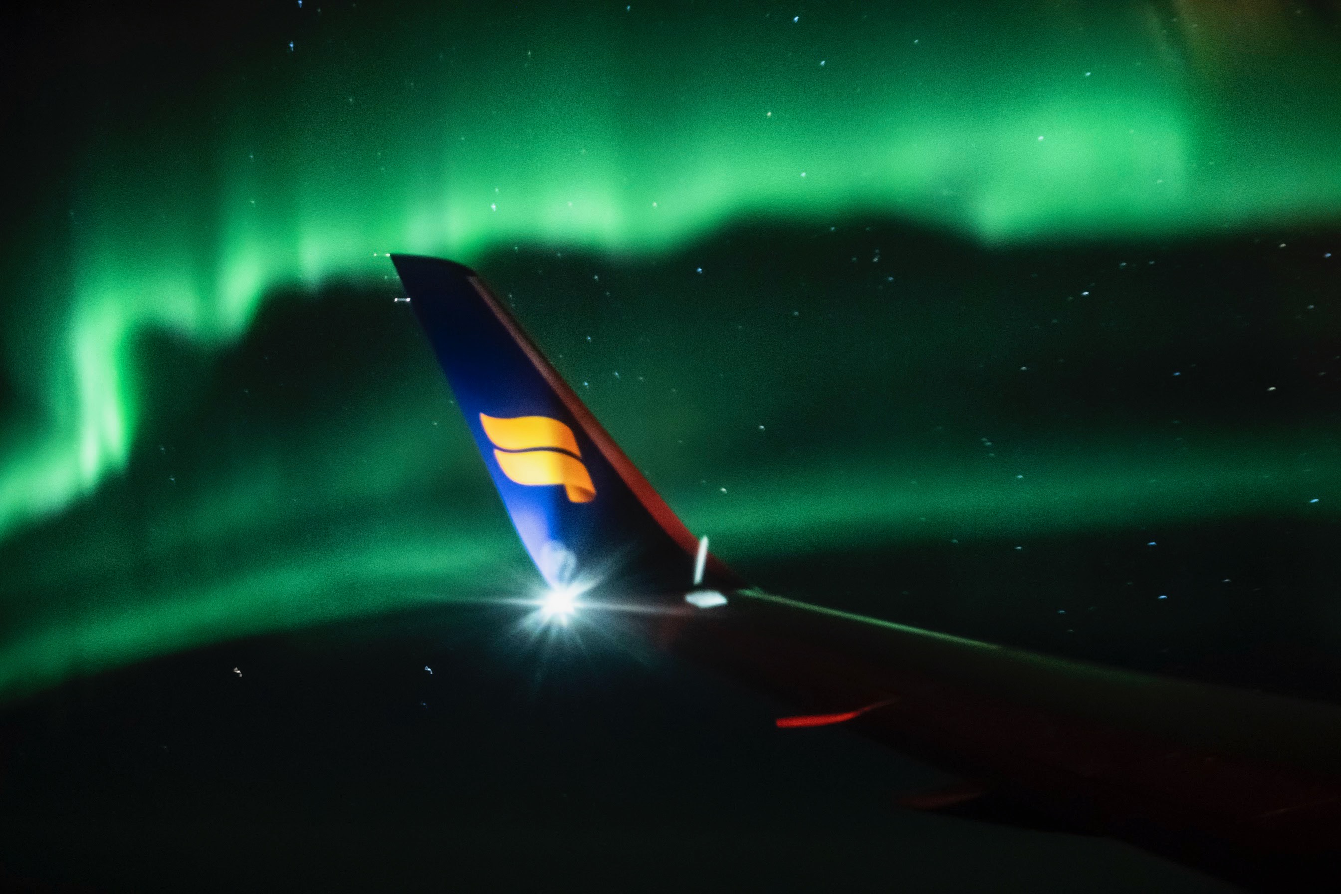Northern Lights From Plane